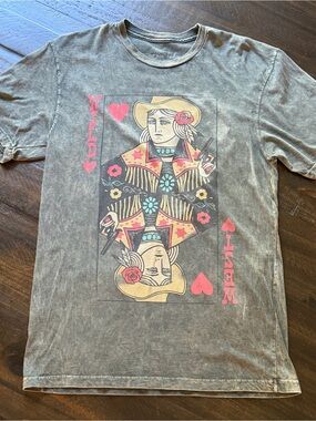 Vintage-Style Wild West Graphic Tee - Black Gray